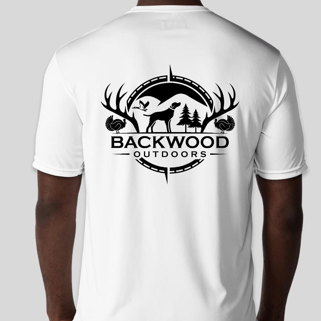 Backwoods White Performance Tee