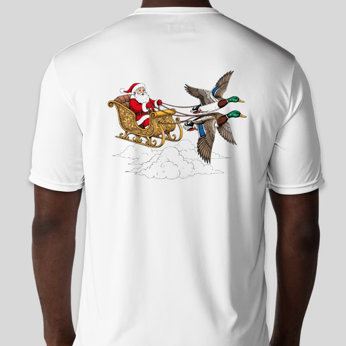 Duckin' & Sleigh White Performance Tee