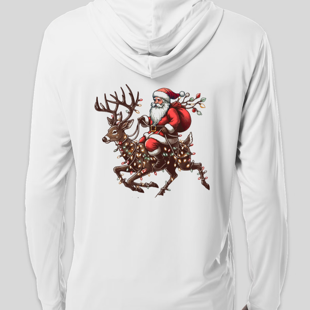 Whitetail Sleigh Pull Over White